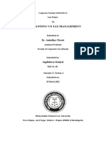 Tax Planning V/S Tax Management: Dr. Anindhya Tiwari