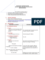 I. Objective: Deatailed Lesson Plan in Technology and Livelyhood Education (Metalworks)