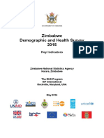 Zimbabwe Demographic and Health Survey 2015: Key Indicators