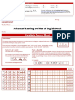 C1 Reading and UoE Answer Sheet (Fillable)