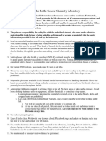 Safety Rules For The Chemistry Laboratory