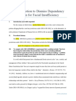 Sample Motion To Dismiss Petition For Facial Insufficiency