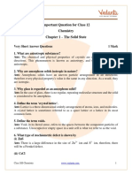 CBSE Chemistry Class 12 Chapter 1-The Solid State - Important Questions With Solutions