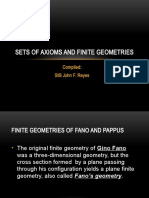 Sets of Axioms and Finite Geometries