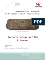 Phenomenology and The Sciences - Programme