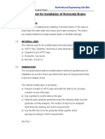 Horizontal Drain Method Statement