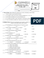 First Quarterly Test