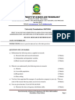 Microsoft Word 20. SES 2151 RESEARCH METHODOLOGY