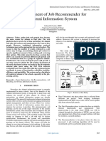 Development of Job Recommender For Alumni Information System