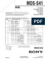 Sony MDS-S41 Service Manual