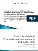 Management and Leadership