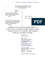 Timpa v. City of Dallas Defendants' Motion To Dismiss (1.17.17)