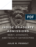 Posselt, Julie R - Inside Graduate Admissions - Merit, Diversity, and Faculty Gatekeeping-Harvard University Press (2016)