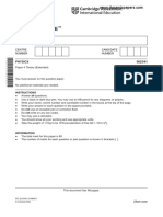 Cambridge IGCSE: PHYSICS 0625/41