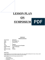 Lesson Plan On Symposium