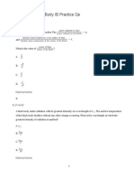 Albedo and Black Body Ib Practice Qs Markscheme