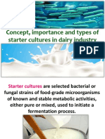 Concept Importance and Types of Starter Cultures in Dairy Industry