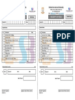 UIU SEBL Deposit Slip