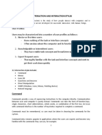 HCI Lesson3 - The Interaction and Interaction Styles