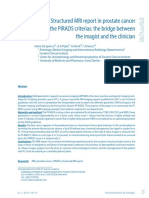 Structured MRI Report in Prostate Cancer Using The PIRADS Criterias The Bridge Between The Imagist and The Clinician