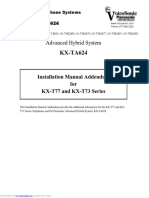 Panasonic KX-TA624 Installation Manual