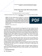 Production of Liquid Fuels From Waste Lube Oils Used by Pyrolysis Process