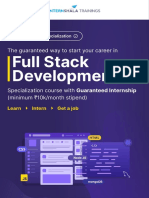 Full Stack Web Development Specialization Brochure