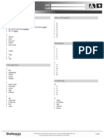 A1PLUS UNIT 2 Test Answer Key Standard