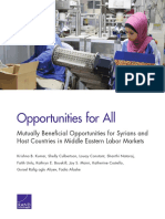 Opportunities For All Mutually Beneficial Opportunities For Syrians and Host Countries in Middle Eastern Labor Markets