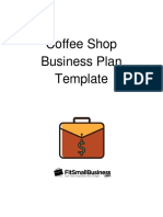 PDF Coffee Shop Business Plan Template