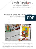 Butterfly Flower Leaf - Crochet Pattern - Craft Passion