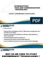 Lesson 1 - Intro To ICT