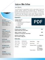 Modern Blue Free CV Template