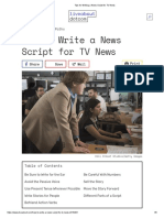 Tips For Writing A News Script For TV News