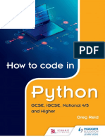 How To Code in Python GCSE, IGCSE and National 45 (Greg Reid)