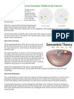 Heliocentric Versus Geocentric Models of The Universe 1