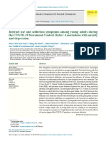 Internet Use and Addiction Symptoms Among Young Adults During The COVID-19 Movement Control Order: Associations With Anxiety and Depression