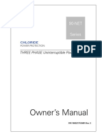 90-Net. Series Chloride Power Protection. Three Phase Uninterruptible Power System. Owner S Manual. P - N 10h52171um01 Rev. 3