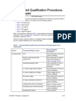 Recommended Qual Proc Following Repair