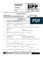 Resonance Revision DPP Maths 1-8 2022