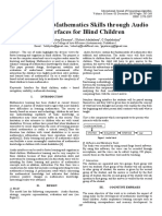 Developing Mathematics Skills Through Audio Interfaces For Blind Children