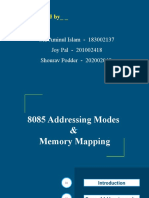 8085 Addressing Modes Memory Mapping