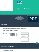 How To Read A zOS Assembler Listing