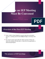 When AN IEP Meeting Is Convened