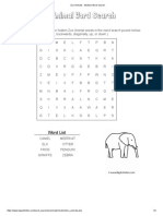 Zoo Animals - Medium Word Search