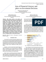 Contribution of Financial Literacy and Demographics On Investment Decision