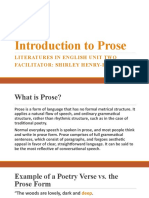 Introduction To Prose