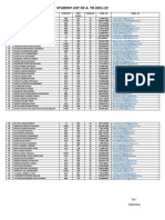 A Yr 2021 22 Student List