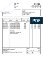 Invoice: Cliche Mode, Inc