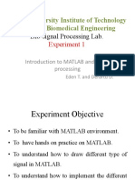 Bio-Signal Processing Lab. Lec 1